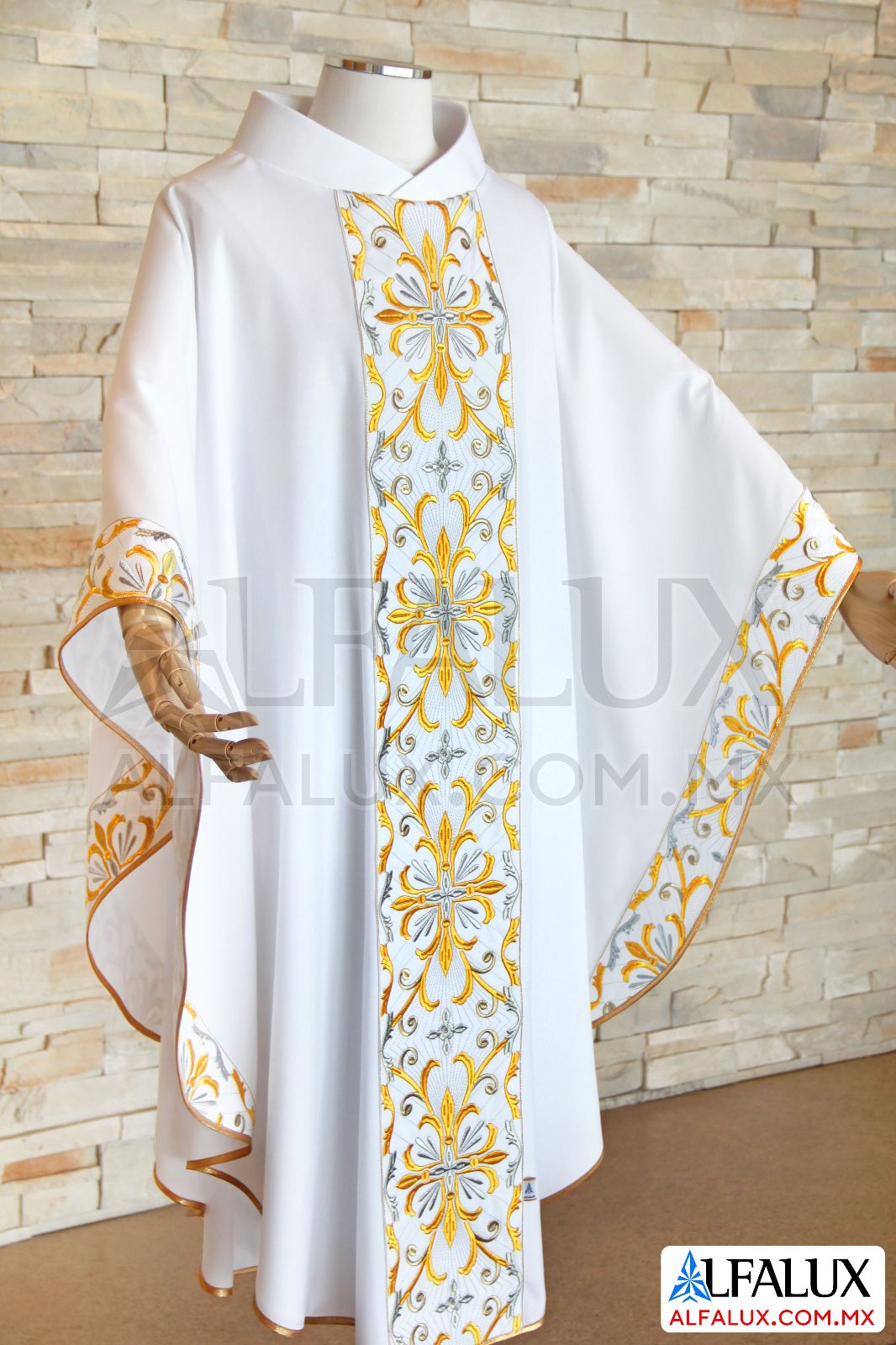 30 SAN MIGUEL Alfalux Casulla Blanco Laterales 25  (3)